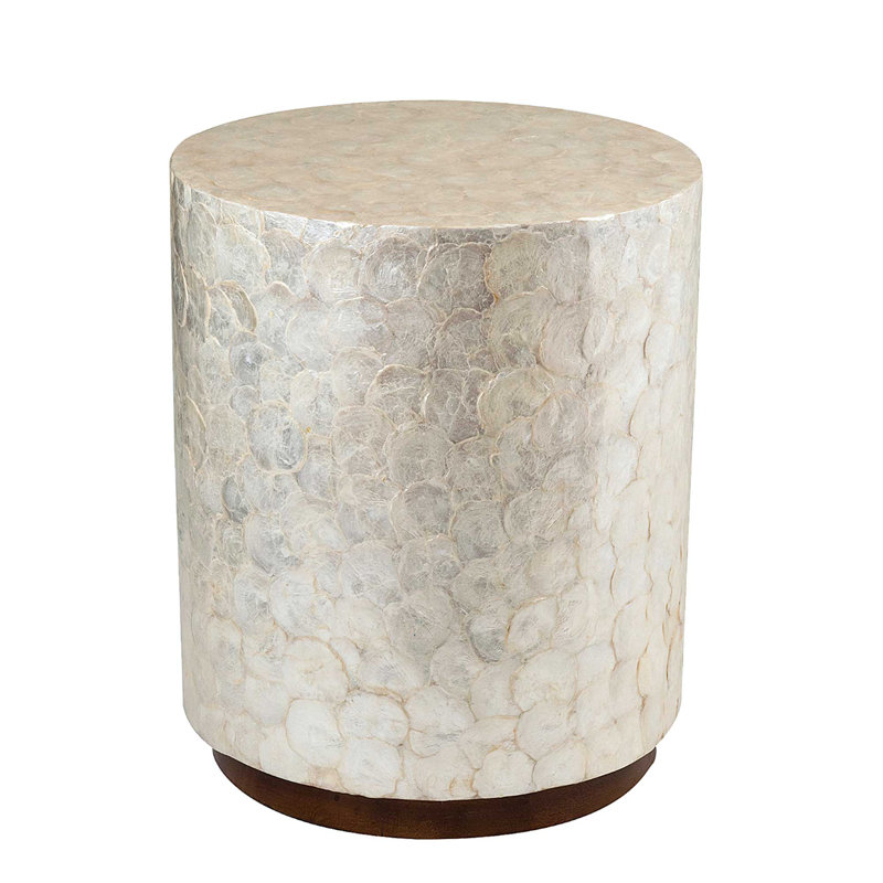 Chalon Wood Round End Table