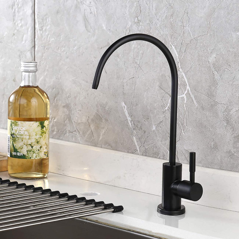 Single Handle Kitchen Faucet Water Filter Faucet, Matte Black