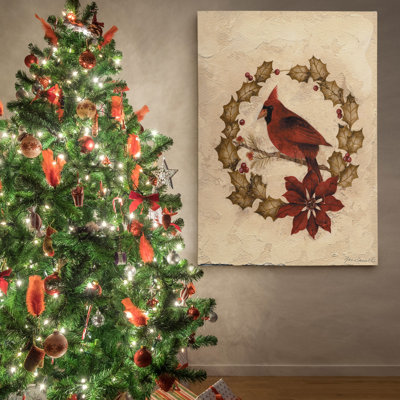 " Cardinal in Wreath " Print