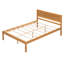 Structure de lit plateforme en chêne pour lit double avec tête de lit - lattes de bois, pas de sommier requis-348637507-348637510