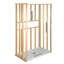 Base de panneau de douche à seuil simple en bois massif 60 po x 32 po en blanc WOODBRIDGE, couvercle de bonde inclus, antidérapant-121709172