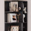 Armoire de coin en bois manufacturé noir massif