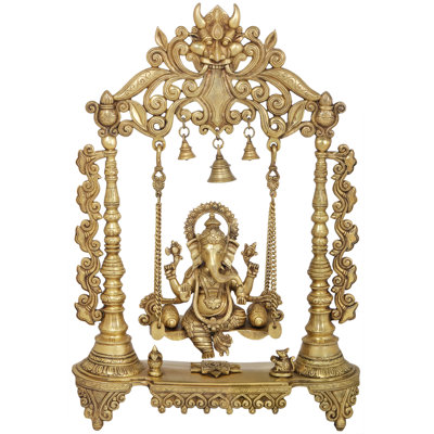 Statue balançoire avec clochettes Jasy Kirtimukha Ganesha