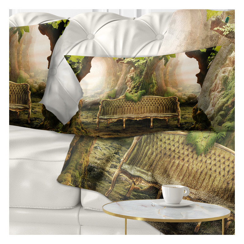 Coussin romantique avec housse de coussin rectangulaire