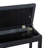 Black Tufted Faux Leather Double Piano Bench with Storage-973851108