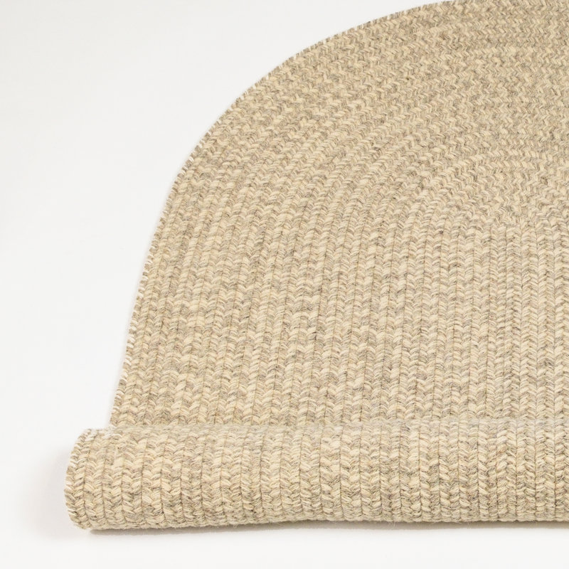 Tapis d'intérieur tout en tweed tissé naturel3, Ovale 2 pi x 4 pi