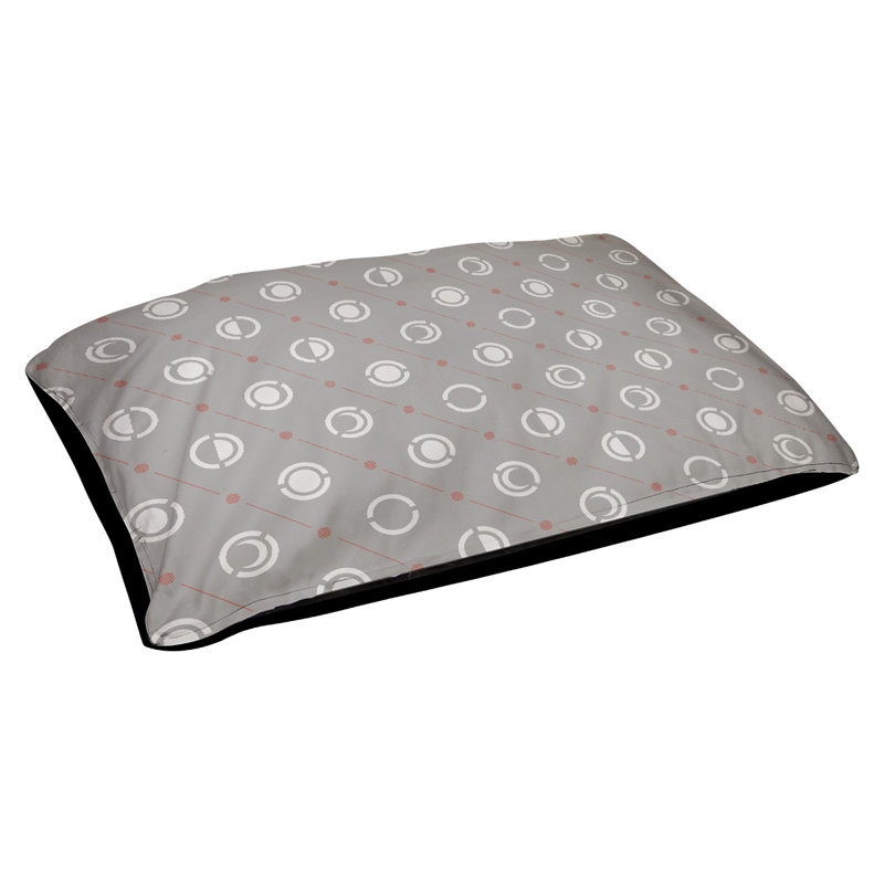 Coussin d’extérieur pour chien moon phases Chenault, Petit (l 28 po x P 6 po x H 18 po), Rouge / Mauve