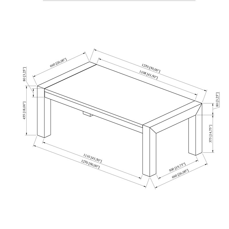 Ana Beige Coffee Table (Only Including Table)
