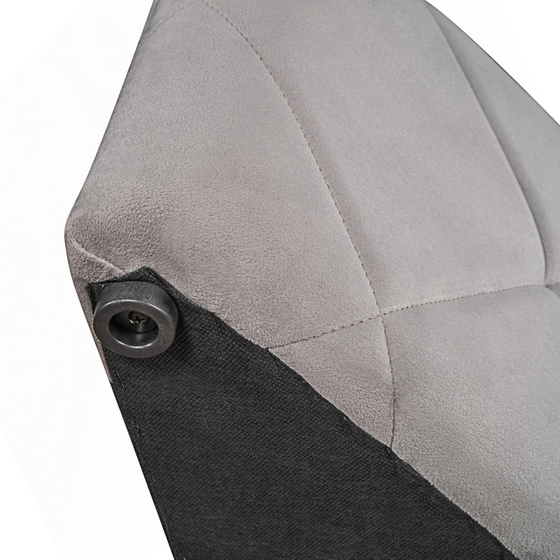 Lit plateforme tapissier, grand lit de rangement avec tête de lit à oreilles et 1 grand tiroir