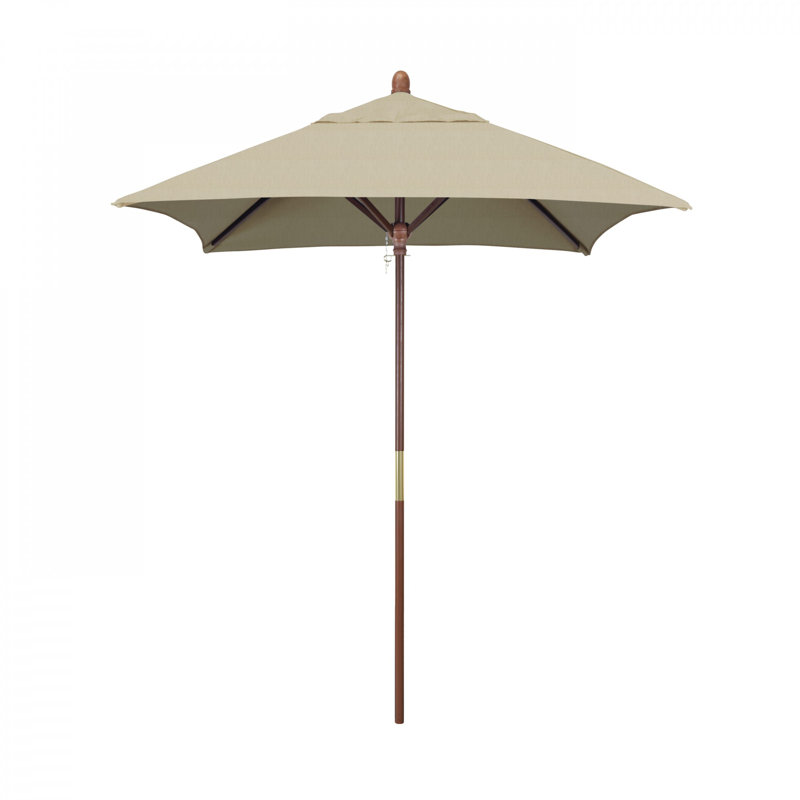 Parasol de marché carré 6 pi Yaritza, Toile Sunbrella® beige antique