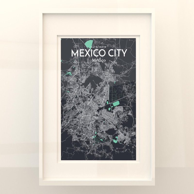 Mexico City Map In Dream - No Frame Print, 36cm H x 24cm W x 0.05cm D