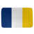 Azur / blanc cassé / jaune