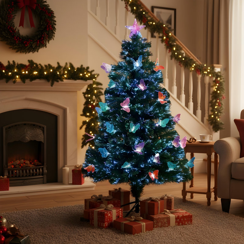 Lighted Artificial Christmas Tree, 6 ft.