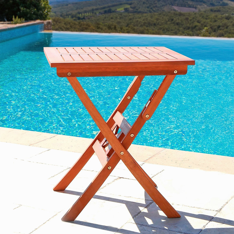 Reddish Brown Folding Bistro Table