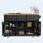 53inch Large Kitchen Island with Drop Leaf,Power Outlet,Door Internal Storage Rack,Rolling Kitchen Cart on 5 Wheels with 5 Open Side Racks for Kitchen,Black-152347043