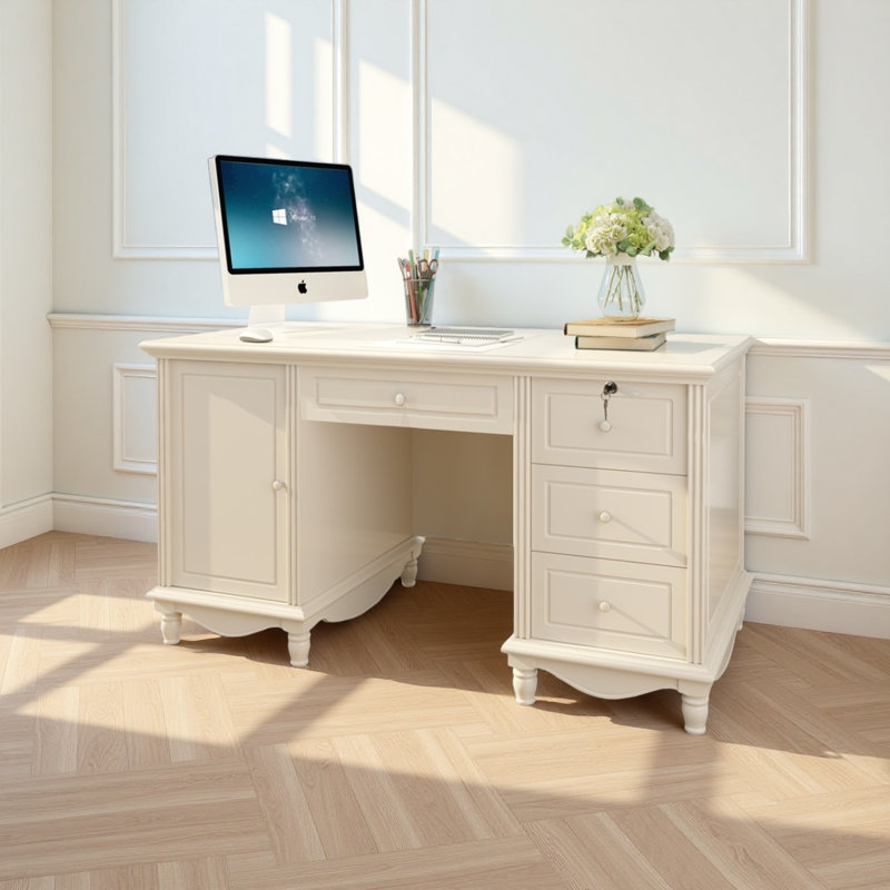 Bureau moderne en bois massif de chêne