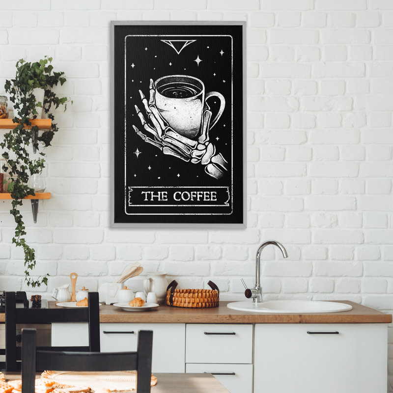 L'estampe de la carte de tarot du café, design par EduEly Designs, H 30 po x l 20 po, Estampe numérique Farmhouse