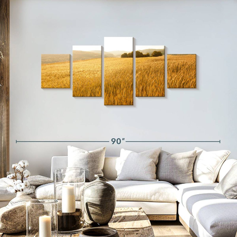 Tranquil Wheat Fields, H 30 po x l 68 po