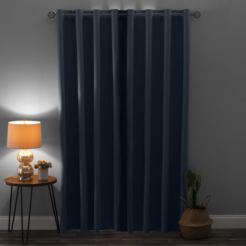 Helgha Blackout Curtain Single Panel, Midnight