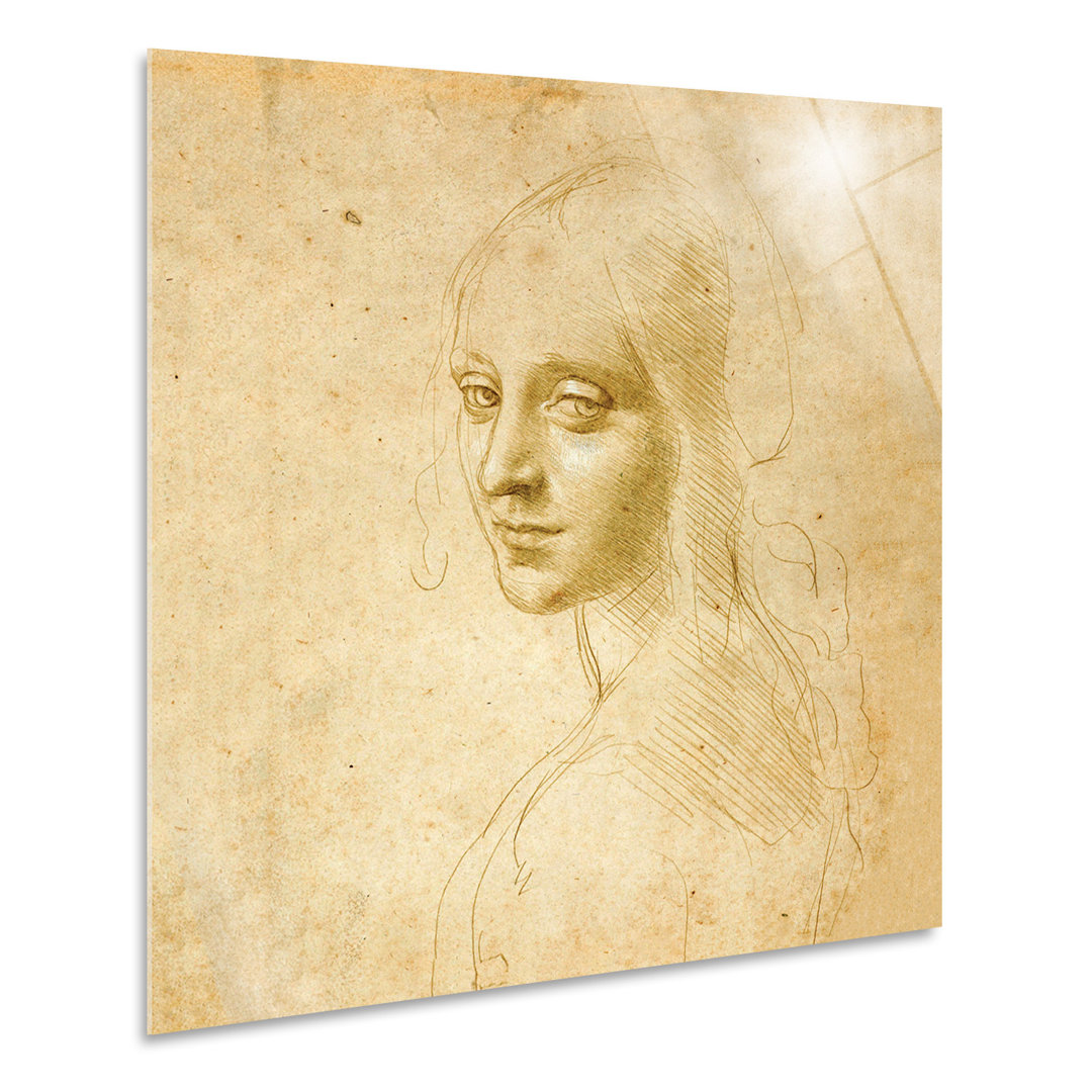 Acrylbild Female head von Leonardo da Vinci