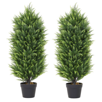 Faux cèdre arbre topiaire UV en pot