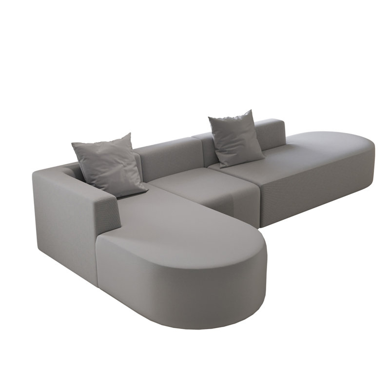Canapé modulaire en L à canapé modulaire, Gris