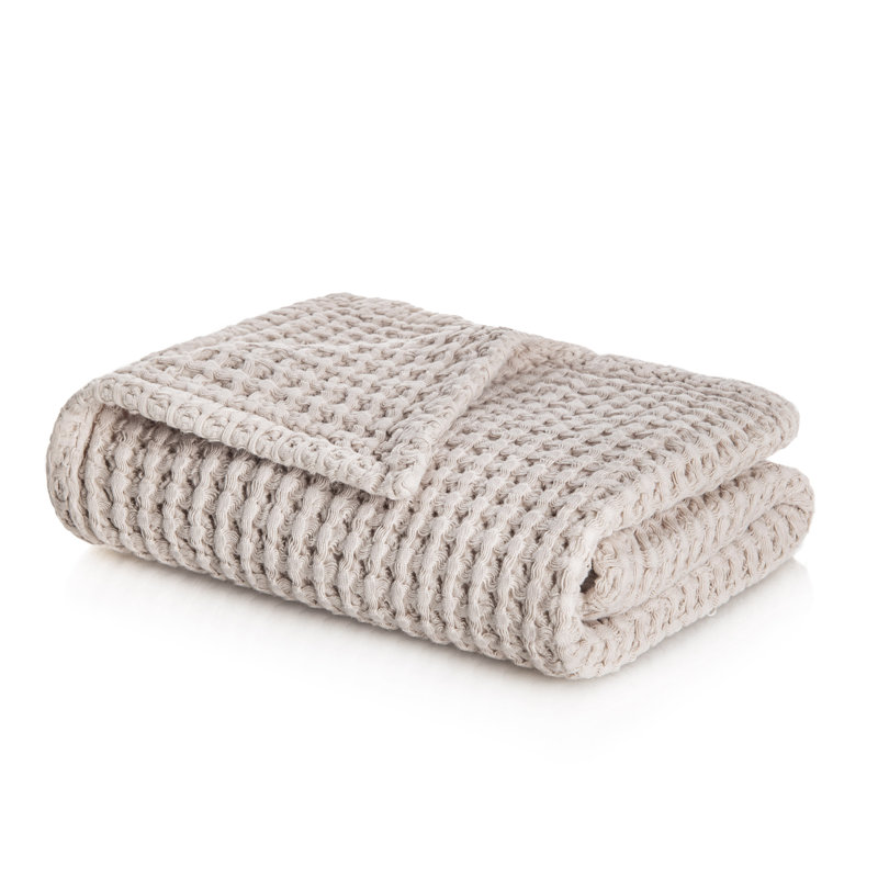 Aura Waffle Hand Towel, Fog, Medium