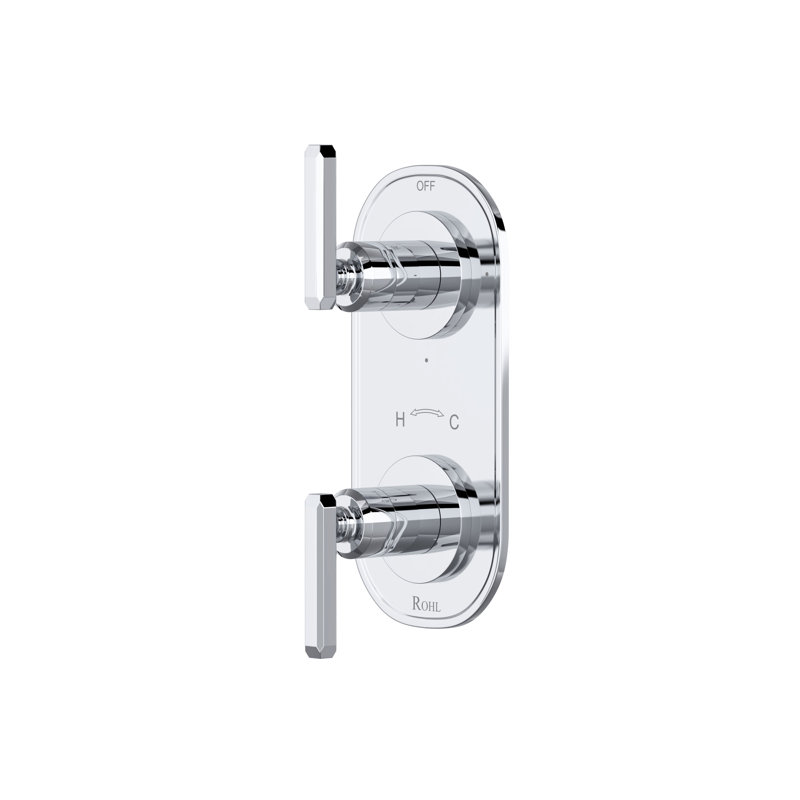 Apothecary 1/2" Thermostatic Trim With Diverter, Polished Chrome
