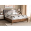 Lit plateforme tapissier très grand Herger au look moderne, gris, H 43,7 po x l 80,51 po x L 85,83 po-906804047-823804034