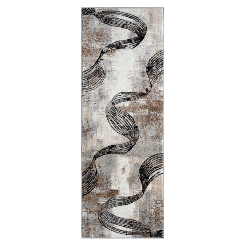 Vladya Abstract design Area Rug, Runner 2'8" x 7'10"