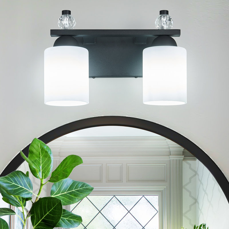 Mid Century  Vanity Light E26 Socket Glass Bathroom Vanity Light Fixtures Modern Vanity Lights for Bathroom Mirror Hallway