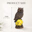 Statue de jardin hibou solaire 8,26 "avec orbe lumineux DEL