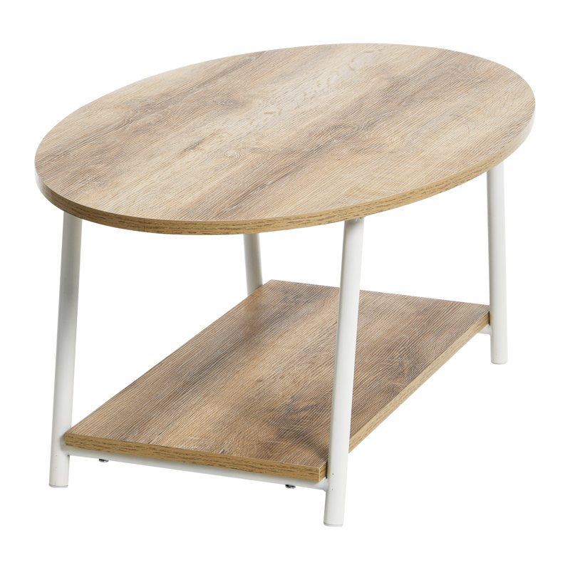 Table basse ovale à 2 niveaux Coast, Chêne côtier