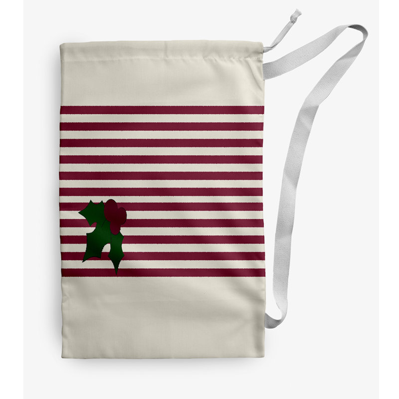 Fabric Laundry Bag with Handles, Small (29" H x 18" W), Dark Red