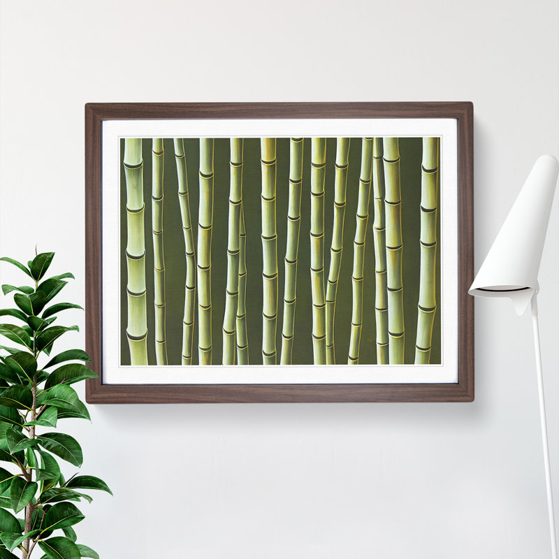Ultimate Bamboo Forest - Framed Print, 25cm H x 34cm W x 2cm D, Walnut Framed
