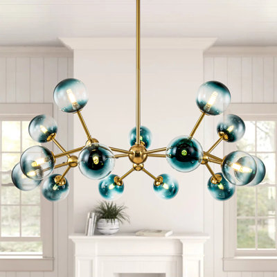 Burness 15 - Light Dimmable Sputnik Modern Linear Chandelier