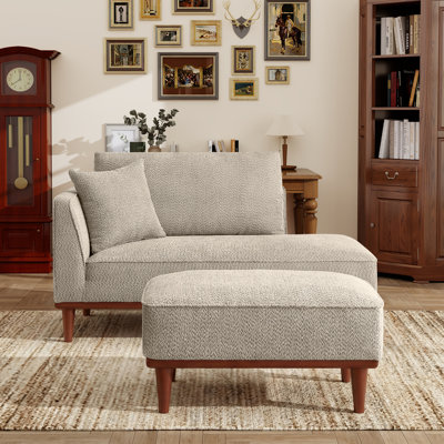 Chaise longue et tabouret rembourrés Finken