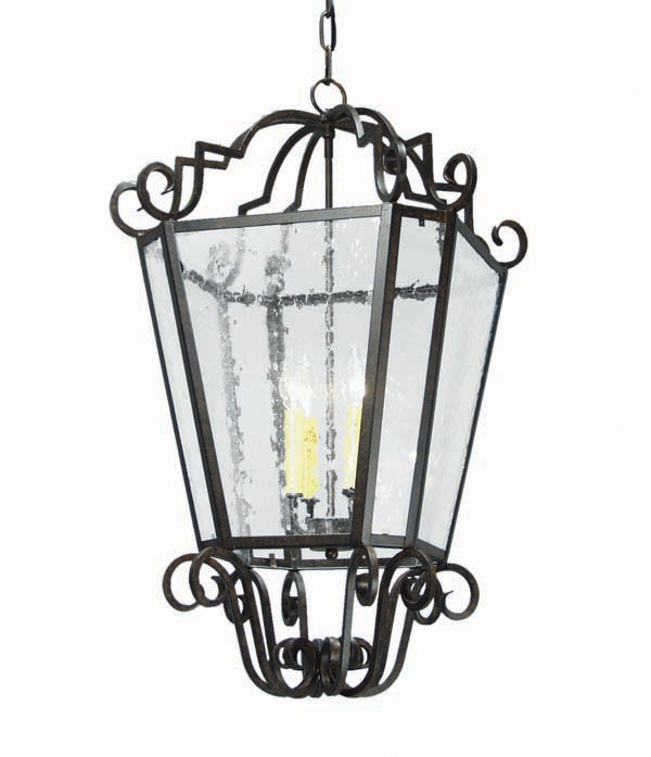 Lanterne suspendue d'extérieur secteur 30 po H 4 po Marin, Grain de café, Nouveau mica