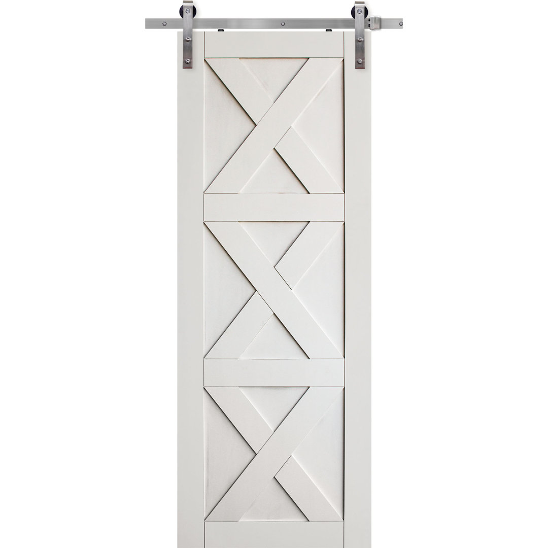 Solid + Manufactured Wood Paneled Matte without Installation Hardware Kit Barn Door Barndoorz 