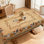 Nappe de style maison de campagne, nappe rectangulaire lavable, parfaite pour les repas à l'intérieur et les réunions de famille