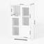 Armoire peinte en panneau de fibres à densité moyenne avec portes et tiroir en verre, espace de rangement ouvert, chambre à coucher, salon