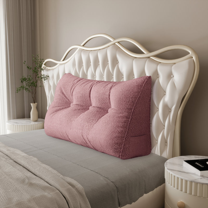 Coussin de lecture confortable, Couleur unie, Lit simple, Rose