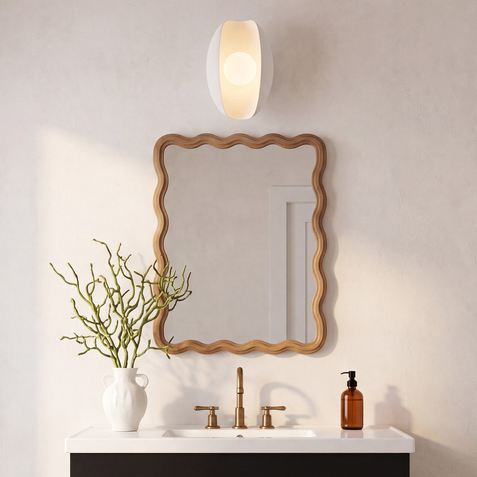 Single Light Dimmable LED Vanity Light, White