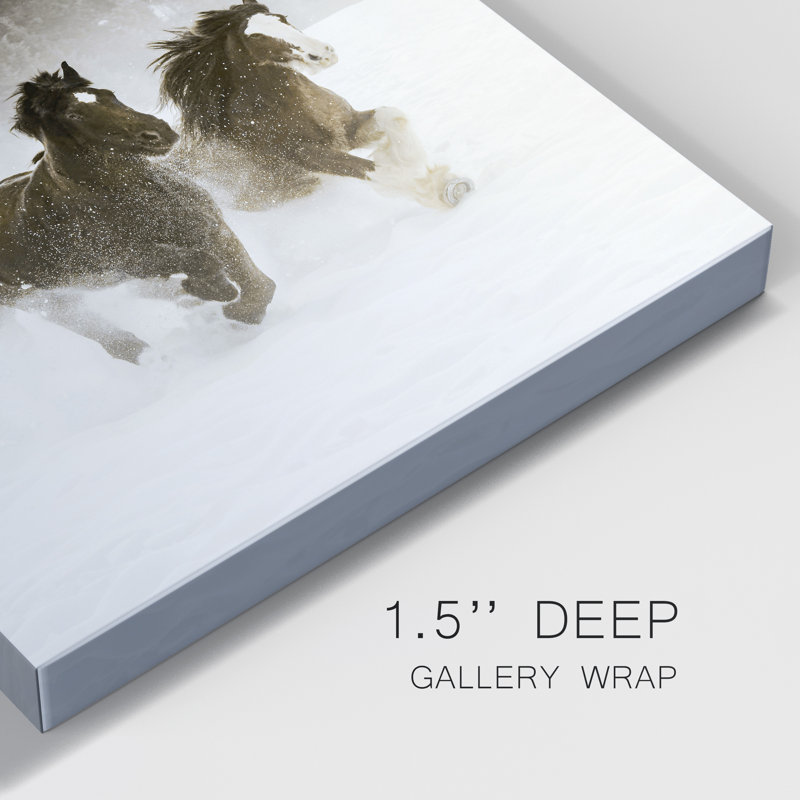 Winter Roundup II - impression sur toile tendue, H 24 po x l 24 po x P 1 po