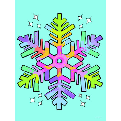 «Frumi Rainbow Snowflake # 1», reproduction sur toile tendue