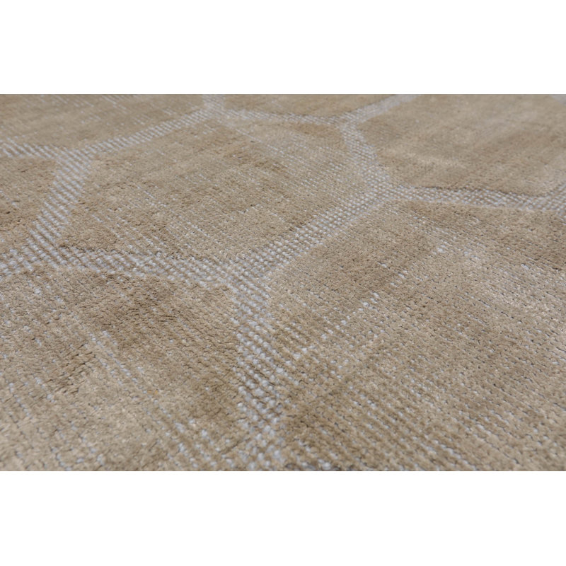 Viscose Geometric Indoor Rug