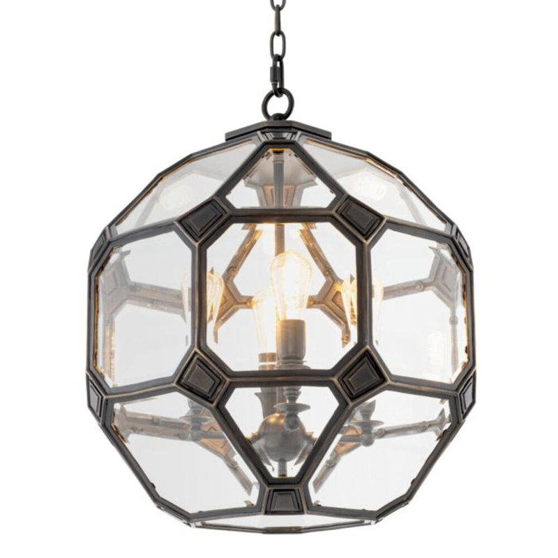 CDJ Lantern Olympia bronze highlight finish, 28.35" H x 23.62" W x 23.62" D, 4