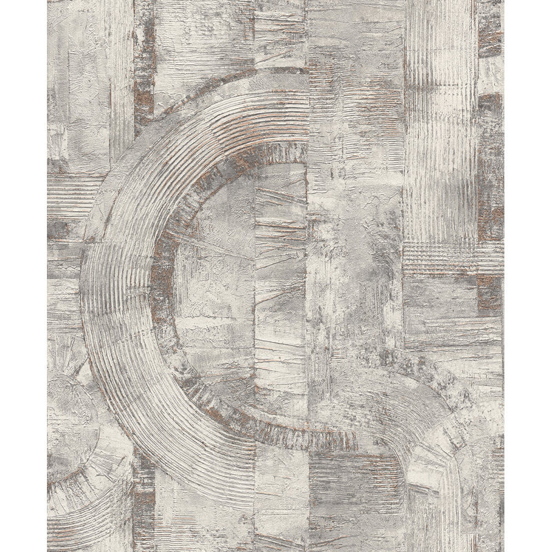 33' L x 20.9" W Wallpaper Roll, Grey