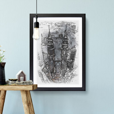Petronas Towers In Kuala Lumpur - Single Picture Frame Painting on MDF