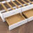 Solid Pine Captain Bookcase Bed With Trundle Bed-843586676
